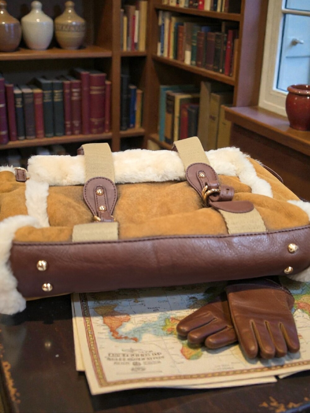UGG Australia Shearling Satchel Bag - Picture 9 of 14